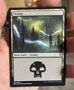 4x Basic Lands MTG Swamp (257), NM-Mint, Englisch War of the Spark X4 - Bild 1 von 1