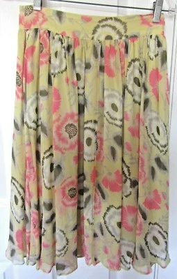 Falda de diseñador italiano 100 % seda talla 6 Foto 1 de 4