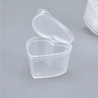 10PCS Mini Clear Plastic Heart Shape Storage Box Beads Container Cases Organizer - Image 1 of 4