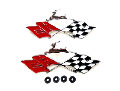 Quarter Emblem Flags 1961 Chevrolet Impala SS 61 1994 1995 1996 Impala SS - Image 1 of 4