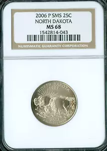 2006 P NORTH DAKOTA QUARTER NGC MS68 SMS * - Picture 1 of 2
