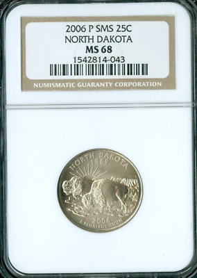 2006 P NORTH DAKOTA QUARTER NGC MS68 SMS  * - Image 1 of 2