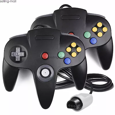 2PCS Classic Wired N64 Controller Gamepad Joystick for Nintendo 64 Video Game - Image 1 of 4
