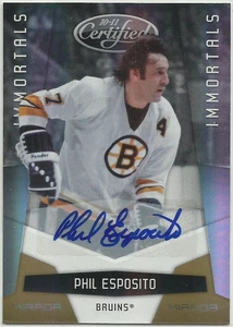 2010-11 PANINI CERTIFIED PHIL ESPOSITO MIRROR GOLD SIGNATURE #19/25 #164 BRUINS - Picture 1 of 2