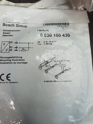 BOSCH REXROTH 0 830 100 430 PROXIMITY SENSOR REED SWITCH for cylinder - Image 1 of 2