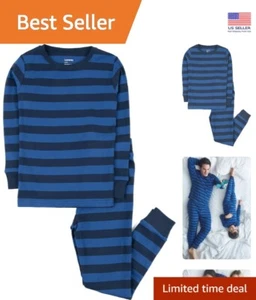 Unisex Striped Kids Pajama Set - Matching Family PJs 2-14 Years - Cotton Comfort - Picture 1 of 7