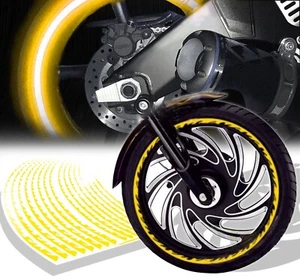 Bright Gold Frame/Fire 16/17/18"Reflective Rim Tape/Wheel Trim Stripes Sticker - Picture 1 of 7