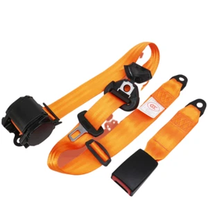 2x 3 Point Safety Seat Belt Retractable Straps Car Vehicle Adjustable Belt Kit - Bild 1 von 10