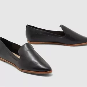 New! Aldo Unyviel Women's Slip-on loafers Shoes Size 6 Black Leather Flat - Picture 1 of 11