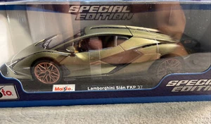 Maisto Special Edition Maßstab 1:18 Lamborghini Sian FKP 37 Diecast Auto | grün - Bild 1 von 8