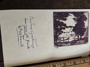 Edward Fristrom Monterey San Anselmo Carmel CA listed artist signed Christmas - Picture 1 of 2