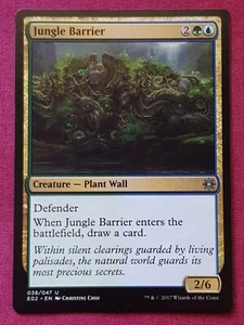 Magic The Gathering EXPLORERS OF IXALAN JUNGLE BARRIER green/blue card MTG - Picture 1 of 2