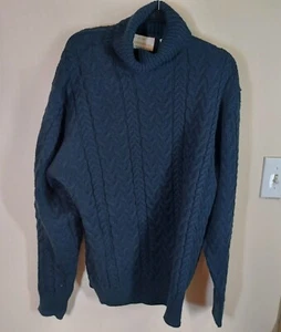 Weatherproof Vintage Shirt Mens Navy Long Sleeve Lightweight Sweater  Large - Picture 1 of 11