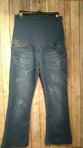 Tailor Fit Umstandsjeans Distressed Denim Bootcut türkisch Gr. 2 US 8 - 10 kurz - Bild 1 von 11