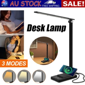 Lamp Work Smart Reading Lamp With USB Charge 5 Lighting Mode Black AU - Picture 1 of 9