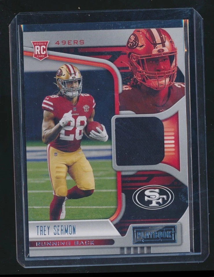 2021 PLAYBOOK ROOKIE JERSEY RELIC TREY SERMON 49ERS - Image 1 of 1