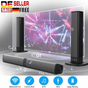 Sound Bar 4 Lautsprecher System Drahtlos für Home TV Bluetooth 3D Surround DHL - Bild 1 von 14