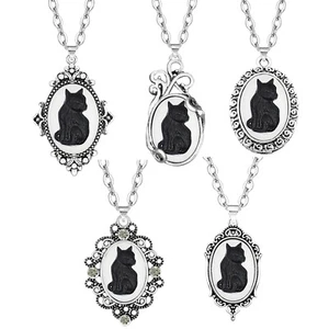 Wholesale Lot 10 pcs Leopard Cameo Necklace 5 Design Mixed Fashion Women Jewelry - Picture 1 of 5