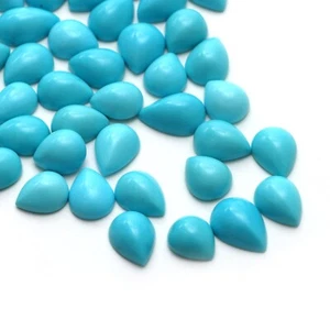 Cabujón de pera turquesa de la Bella Durmiente de 6x9 mm a 20x25 mm piedras preciosas calibradas - Imagen 1 de 4