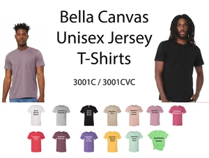 BELLA + CANVAS Unisex 3001 and 3001CVC Short Sleeve Jersey T Shirt XS to 3XL - Picture 1 of 28