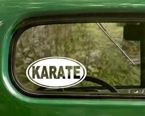 2 KARATE DECALs Martial Arts Oval Sticker For Bumper Car Truck Window Rv Laptop - Picture 1 of 1