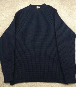 Vintage Mcgregor Sweater Of Dublin Extra Large Blue Fisherman's Knit Wool - Picture 1 of 17
