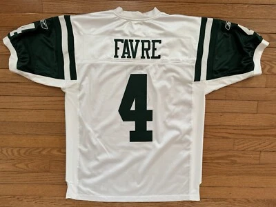 Camiseta Reebok Auténtica Brett Favre NY New York Jets Hombres 48 Cosidas Nuevas Etiquetas Foto 1 de 4