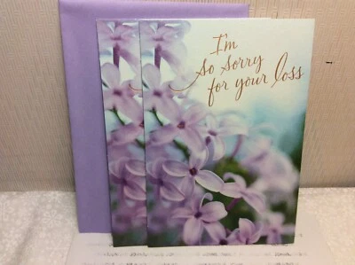 TARJETAS DE FELICITACIÓN DE SIMPATÍA HALLMARK NUEVAS CON SOBRE LOTE 2 abortos espontáneos "Pérdida de bebé" Foto 1 de 2