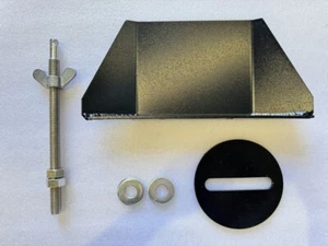 Black Aluminium 4WD Ute Spare Wheel Carrier Holder | 5mm Plate | M20 Lock Rod - Picture 1 of 2