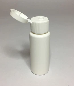 Empty 30ml Cylindrical Bottles With White Flip Top Cap *ANY AMOUNT* - Picture 1 of 3