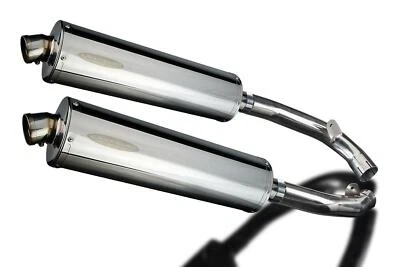 Silenciadores ovalados sin cordones de acero inoxidable Delkevic 18" Honda RVT1000R - 00-01 escape Foto 1 de 4