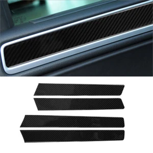 4Pcs Carbon Fiber Interior Door Panel Cover Trim For Volkswagen Touareg 2011-18 - Picture 1 of 12