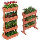 Vertical Wood Planter Box Ladder Stand Elevated Garden Bed Flower Vegetable Herb