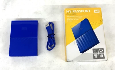 WD 4TB My Passport for Mac Portable External Hard Drive 231 Power on Hours BLUE - Image 1 of 4