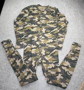 CARHARTT Camo One Piece UNION SUIT Long Johns Men's XL Base Layer Pajamas - Picture 1 of 14