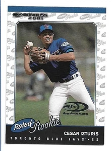 Cesar Izturis 2001 Donruss Rated Rookie #169 #0860/2001 - Toronto Blue Jays RC - Picture 1 of 2