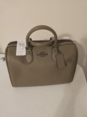 NEW COACH  Rowan Large Satchel Bag Dark Stone CV960  - Image 1 of 4
