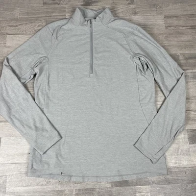 Lululemon Surge Warm 1/2 Zip Mens Large L Light Gray Athleisure Pullover Sweater - Image 1 of 4