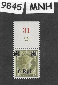 Sello MNH Sc N20 Luxemburgo Sobreimpresión Charlotte Ocupación Alemana Segunda Guerra Mundial #9845 - Imagen 1 de 1