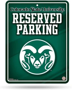 Colorado State University Rams Metal Wall Parking Sign, 8.5x11 Inch, Primary... - Picture 1 of 1