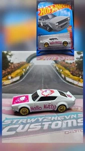 Hot Wheels Nissan Skyline *Custom Hello Kitty W Spectraflame And Real Riders* - Picture 1 of 3