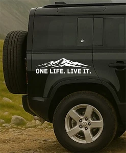 Calcomanías de vinilo de montaña GRANDE ONE LIFE LIVE IT para 4X4 cámper furgoneta caravana pegatina - Imagen 1 de 8