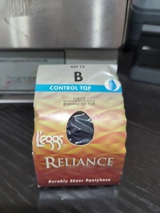 Leggs Reliance control top pantyhose navy size B 42913 - Picture 1 of 1