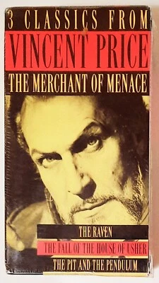 Vincent Price ~ The Merchant of Menace 3 VHS Set / Brand New Sealed - Image 1 of 4