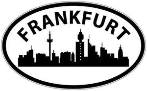 Frankfurt Deutschland Stadt Europa Oval Auto Auto Auto Fenster Aufkleber Abziehbild 6"X4" - Bild 1 von 1