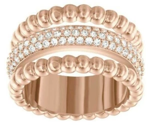 CRISTAL SWAROVSKI | ANILLO CLICK CRY/ROS 60 NUEVO 5139651 RARO RETIRADO ORO ROSA 9 - Imagen 1 de 4