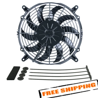 Derale 16110 10'' High Output Curved Blade IP68 Electric Puller Fan - Image 1 of 4