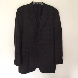 Loro Piana Zelander Merino Wool Gray Plaid Sport Coat Mens 46L (US) 56L (EUR) - Picture 1 of 12