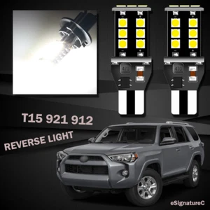 2 x Backup Reverse Light 921 T15 LED Bulb For 2001 - 2019 Toyota 4Runner White - Picture 1 of 5