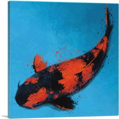 Lienzo Hiutsuri Koi Carpa Pez Japón China Asia Lienzo Arte Impresión Foto 1 de 4